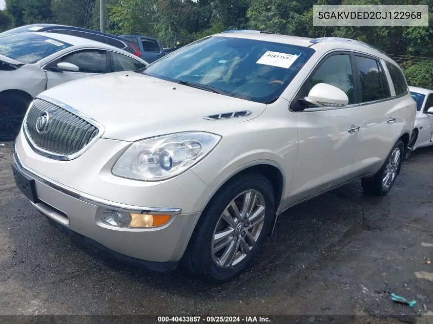 2012 Buick Enclave Premium VIN: 5GAKVDED2CJ122968 Lot: 40433857