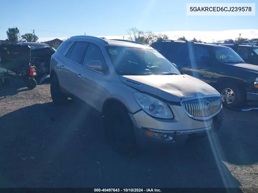 2012 Buick Enclave Leather VIN: 5GAKRCED6CJ239578 Lot: 40497643