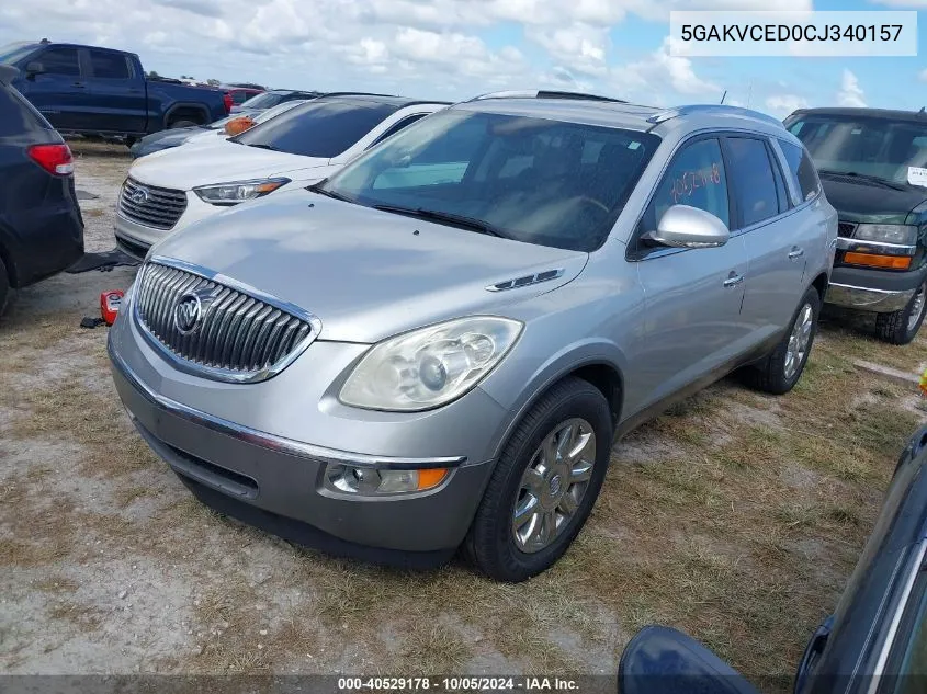 2012 Buick Enclave VIN: 5GAKVCED0CJ340157 Lot: 40529178