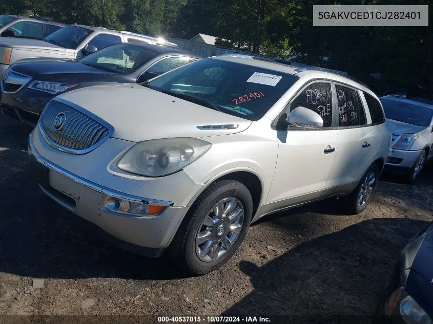 2012 Buick Enclave Leather VIN: 5GAKVCED1CJ282401 Lot: 40537015