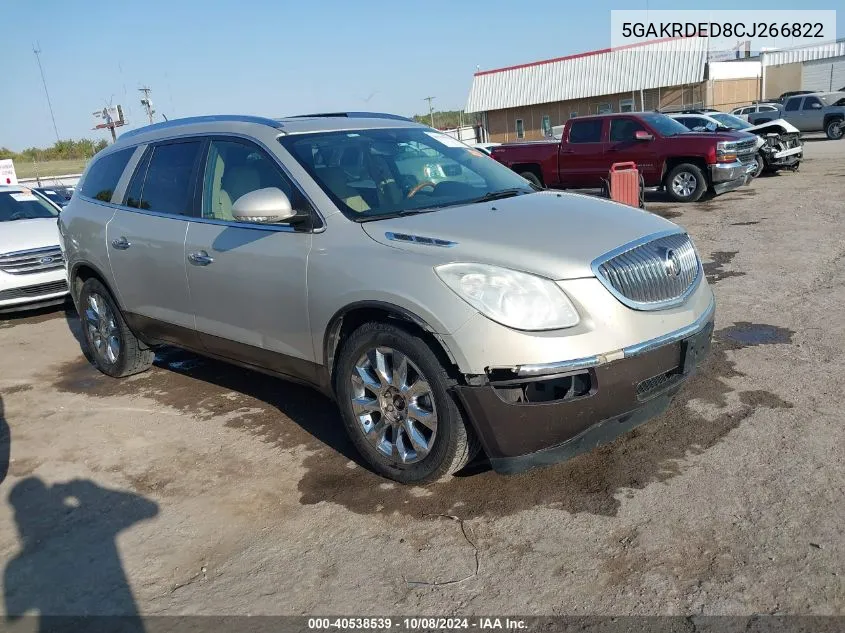 2012 Buick Enclave Premium VIN: 5GAKRDED8CJ266822 Lot: 40538539