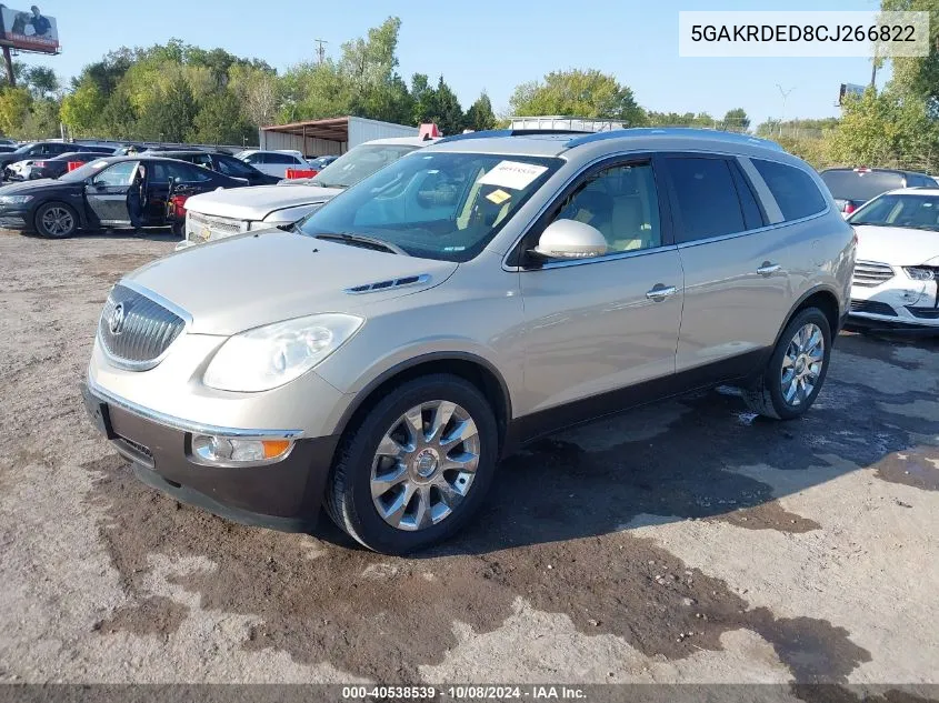 2012 Buick Enclave Premium VIN: 5GAKRDED8CJ266822 Lot: 40538539