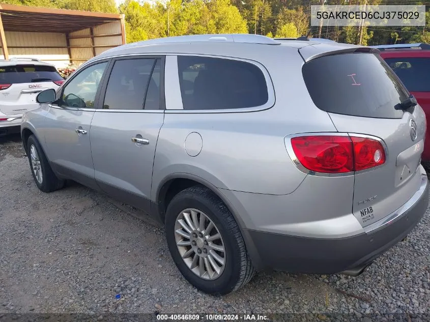 2012 Buick Enclave Leather VIN: 5GAKRCED6CJ375029 Lot: 40546809