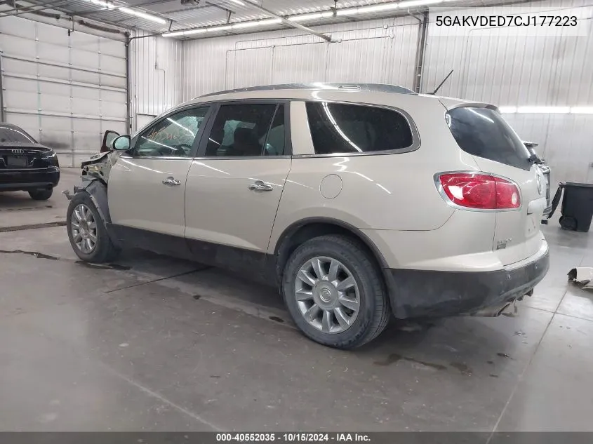 2012 Buick Enclave Premium VIN: 5GAKVDED7CJ177223 Lot: 40552035