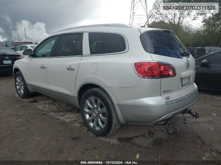 2012 Buick Enclave Premium VIN: 5GAKRDED7CJ371528 Lot: 40604664