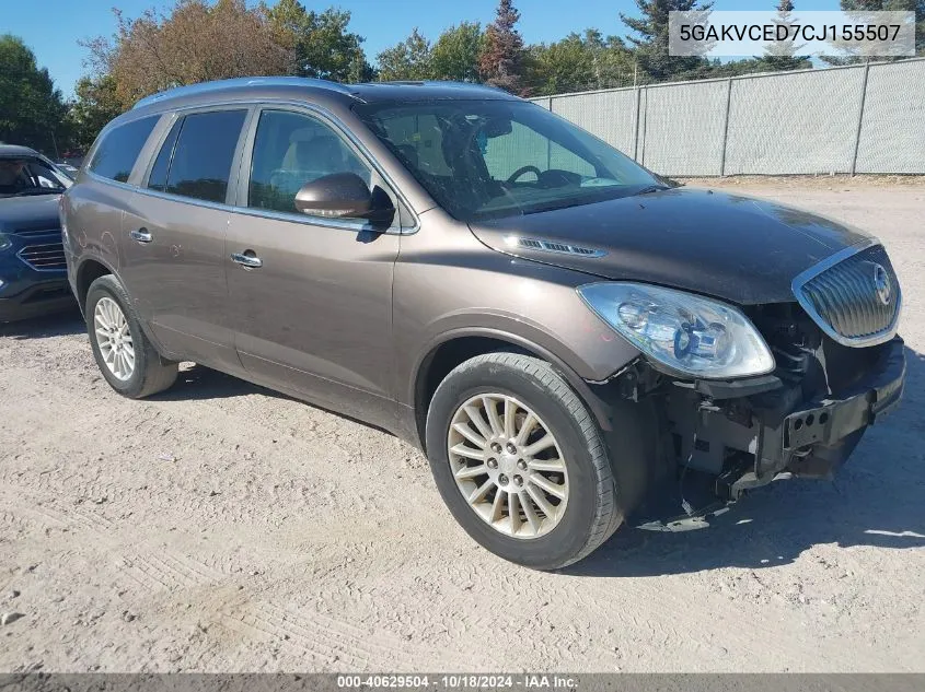 2012 Buick Enclave Leather VIN: 5GAKVCED7CJ155507 Lot: 40629504