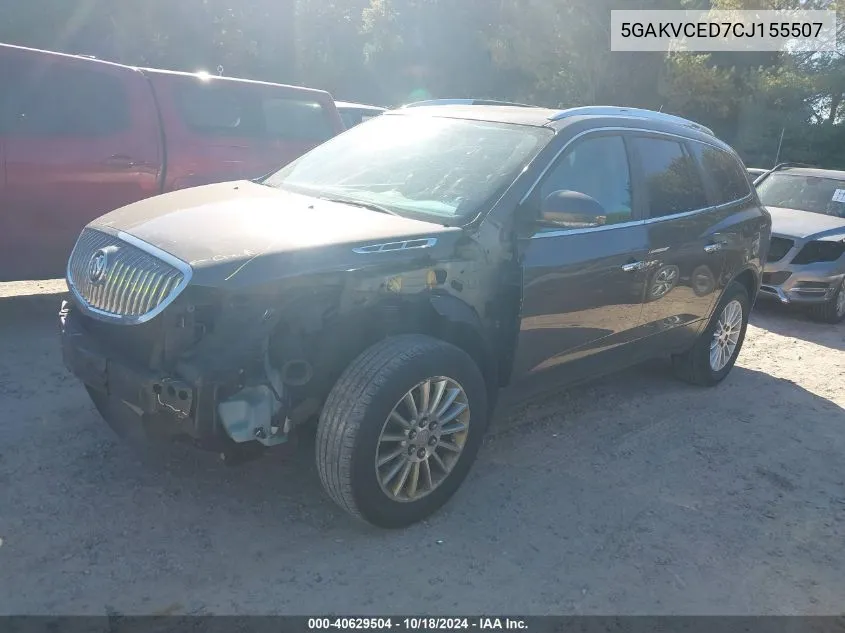 2012 Buick Enclave Leather VIN: 5GAKVCED7CJ155507 Lot: 40629504