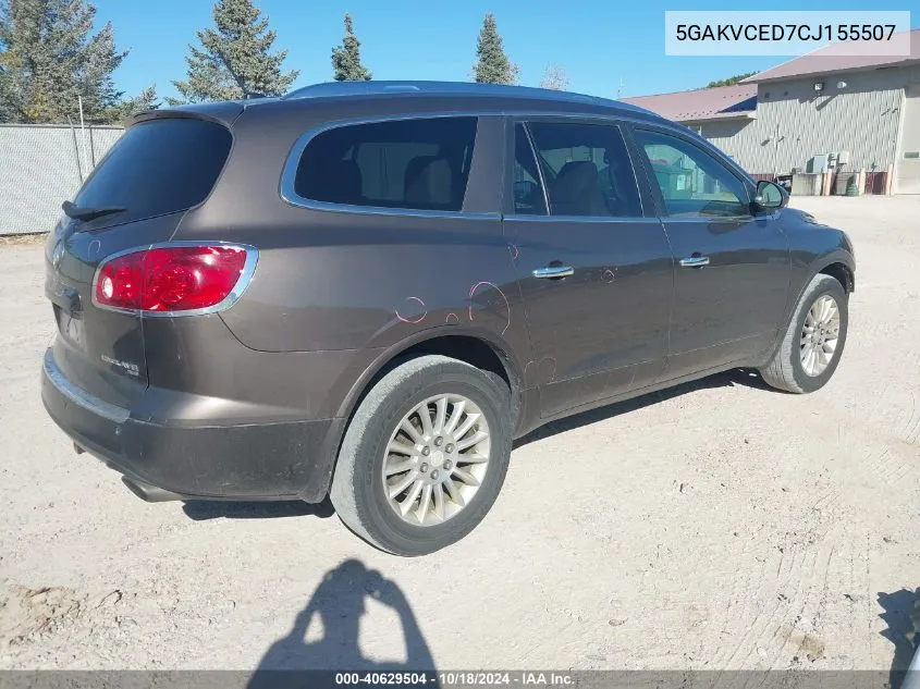 2012 Buick Enclave Leather VIN: 5GAKVCED7CJ155507 Lot: 40629504