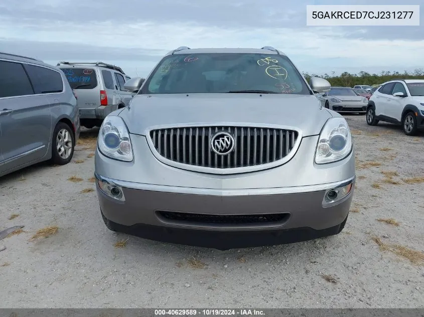 2012 Buick Enclave Leather VIN: 5GAKRCED7CJ231277 Lot: 40629589