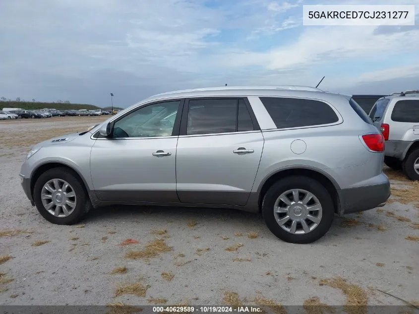 2012 Buick Enclave Leather VIN: 5GAKRCED7CJ231277 Lot: 40629589