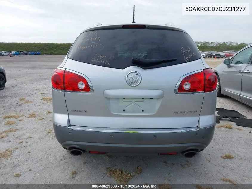 2012 Buick Enclave Leather VIN: 5GAKRCED7CJ231277 Lot: 40629589