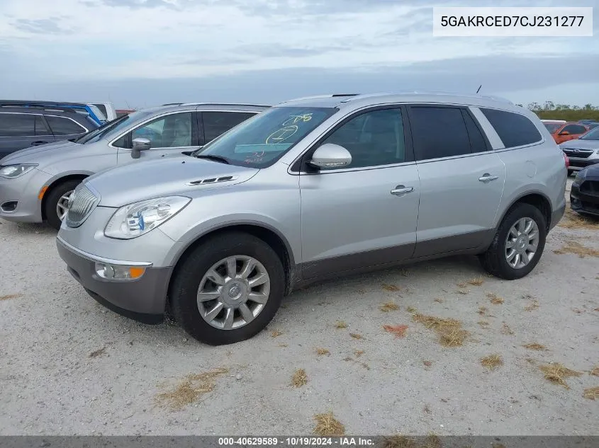 2012 Buick Enclave Leather VIN: 5GAKRCED7CJ231277 Lot: 40629589