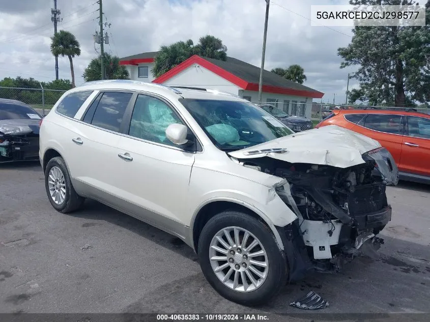 2012 Buick Enclave VIN: 5GAKRCED2CJ298577 Lot: 40635383