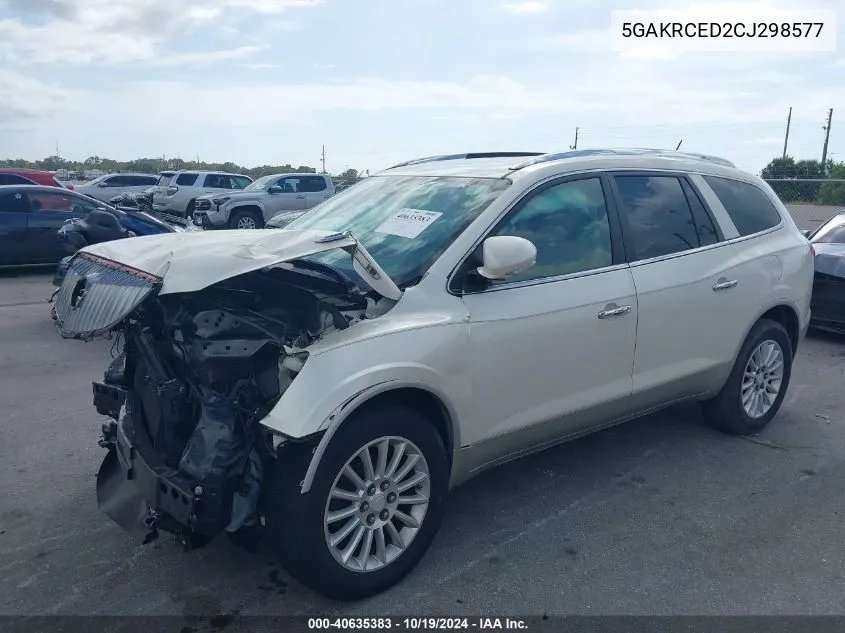 2012 Buick Enclave VIN: 5GAKRCED2CJ298577 Lot: 40635383