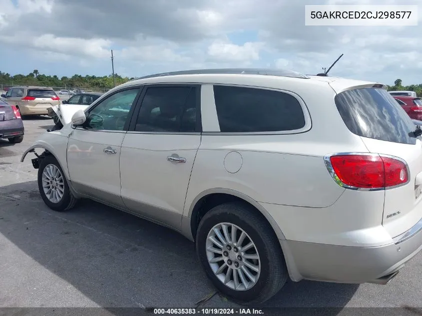 2012 Buick Enclave VIN: 5GAKRCED2CJ298577 Lot: 40635383