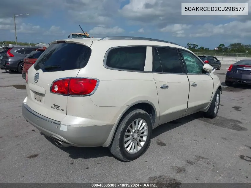 2012 Buick Enclave VIN: 5GAKRCED2CJ298577 Lot: 40635383