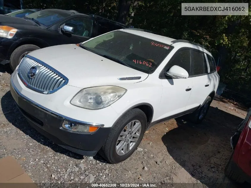 2012 Buick Enclave Convenience VIN: 5GAKRBEDXCJ416062 Lot: 40652308