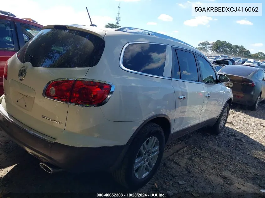 2012 Buick Enclave Convenience VIN: 5GAKRBEDXCJ416062 Lot: 40652308