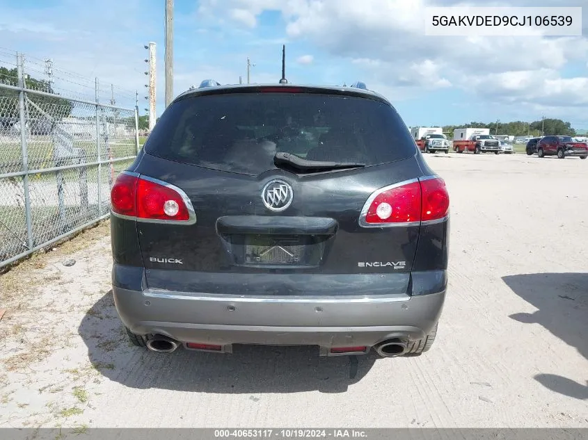 2012 Buick Enclave Premium VIN: 5GAKVDED9CJ106539 Lot: 40653117