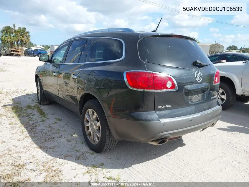 2012 Buick Enclave Premium VIN: 5GAKVDED9CJ106539 Lot: 40653117