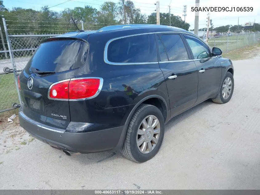 2012 Buick Enclave Premium VIN: 5GAKVDED9CJ106539 Lot: 40653117