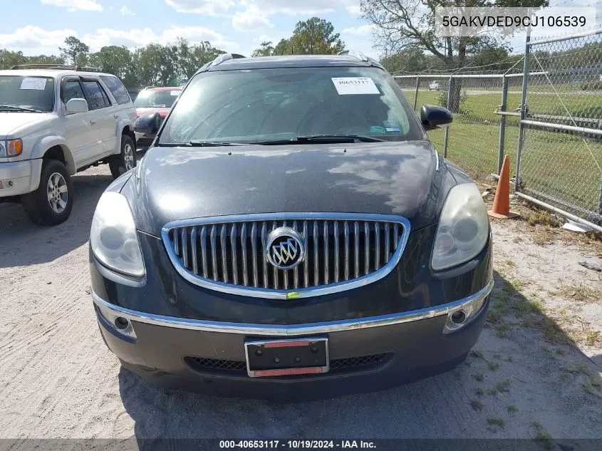 2012 Buick Enclave Premium VIN: 5GAKVDED9CJ106539 Lot: 40653117