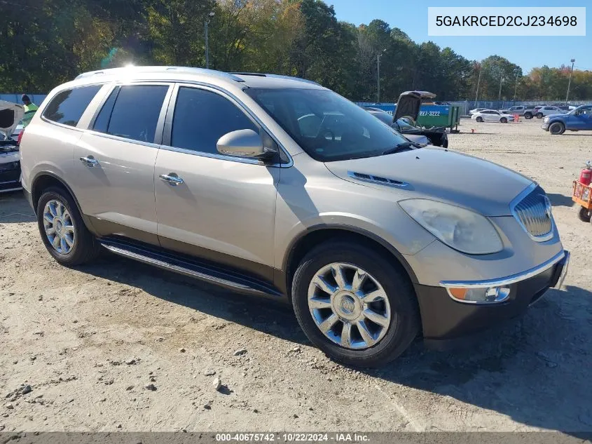 2012 Buick Enclave Leather VIN: 5GAKRCED2CJ234698 Lot: 40675742