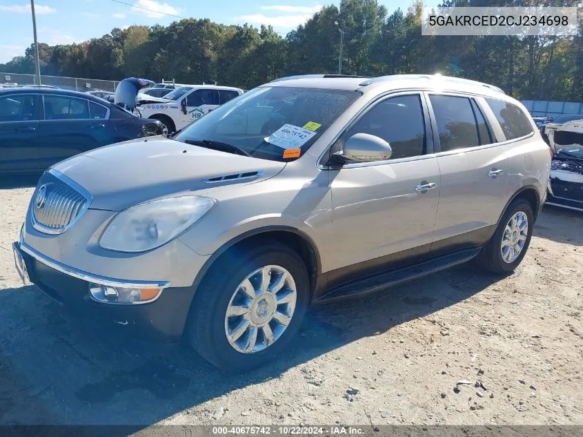 2012 Buick Enclave Leather VIN: 5GAKRCED2CJ234698 Lot: 40675742