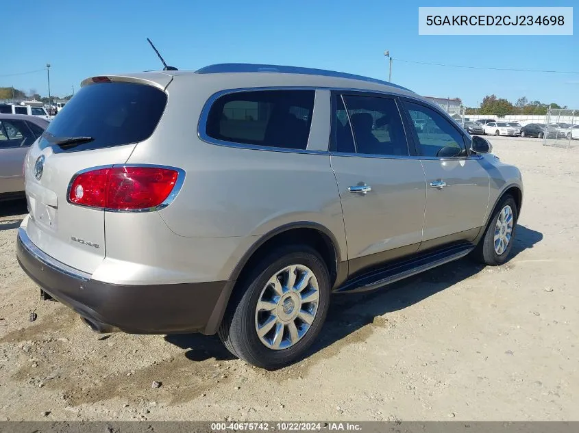 2012 Buick Enclave Leather VIN: 5GAKRCED2CJ234698 Lot: 40675742