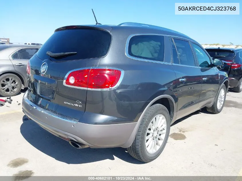 2012 Buick Enclave Leather VIN: 5GAKRCED4CJ323768 Lot: 40682101