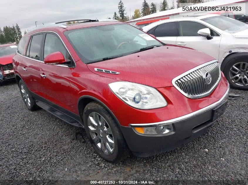 2012 Buick Enclave Premium VIN: 5GAKVDED8CJ421963 Lot: 40727253