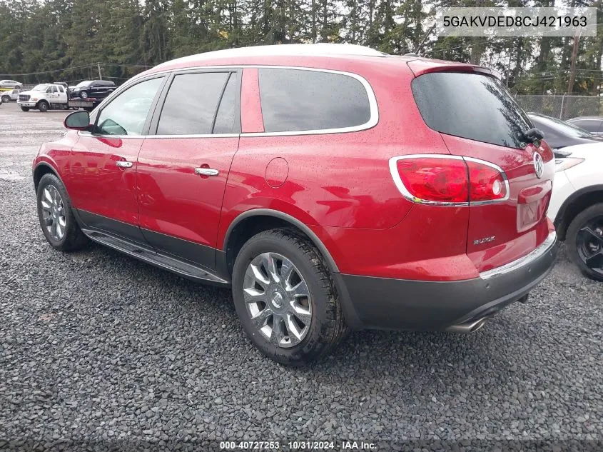 2012 Buick Enclave Premium VIN: 5GAKVDED8CJ421963 Lot: 40727253