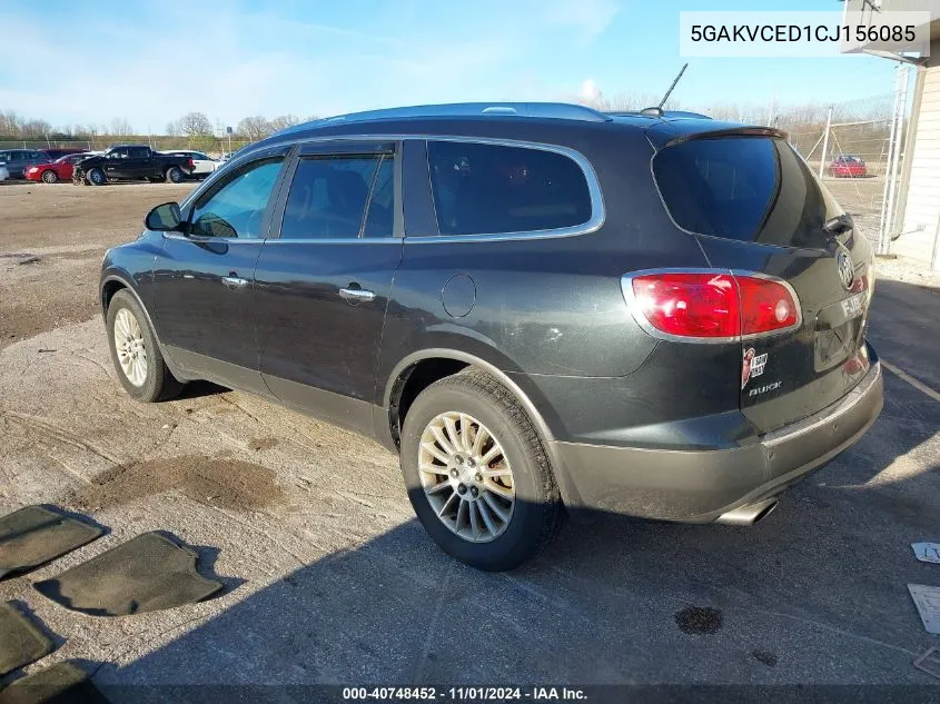 2012 Buick Enclave Leather VIN: 5GAKVCED1CJ156085 Lot: 40748452