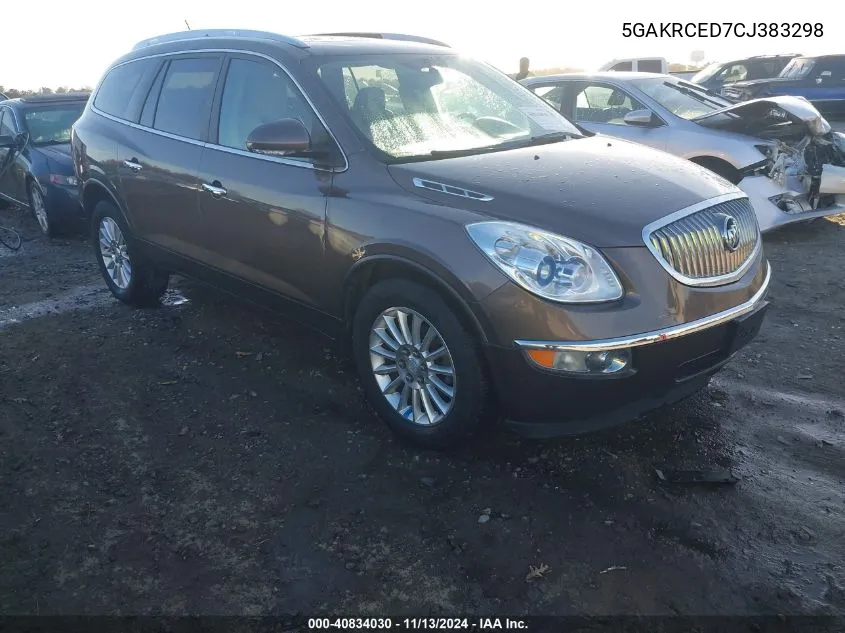 2012 Buick Enclave Leather VIN: 5GAKRCED7CJ383298 Lot: 40834030