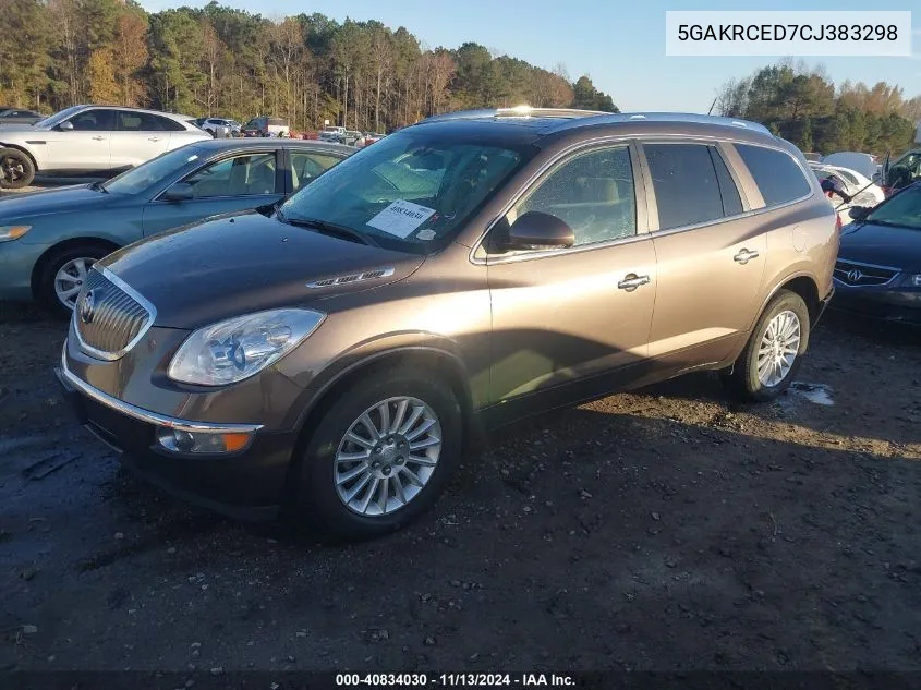 2012 Buick Enclave Leather VIN: 5GAKRCED7CJ383298 Lot: 40834030