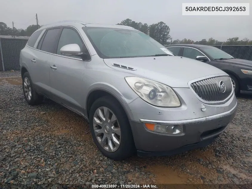 2012 Buick Enclave Premium VIN: 5GAKRDED5CJ392653 Lot: 40923897