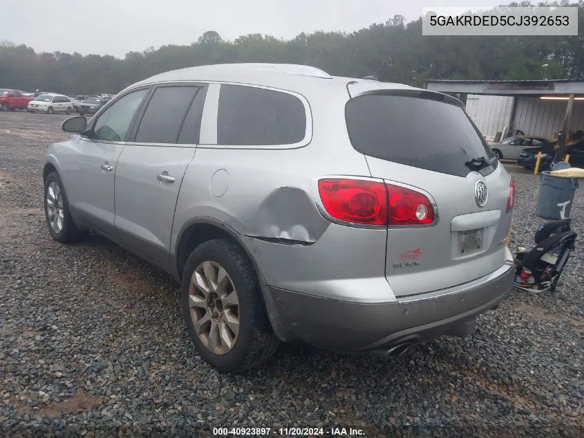 2012 Buick Enclave Premium VIN: 5GAKRDED5CJ392653 Lot: 40923897