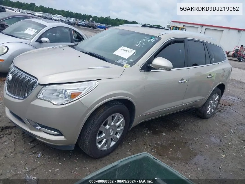 2013 Buick Enclave Premium VIN: 5GAKRDKD9DJ219062 Lot: 40068532