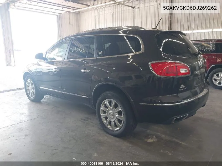 2013 Buick Enclave Leather VIN: 5GAKVCKD6DJ269262 Lot: 40069106