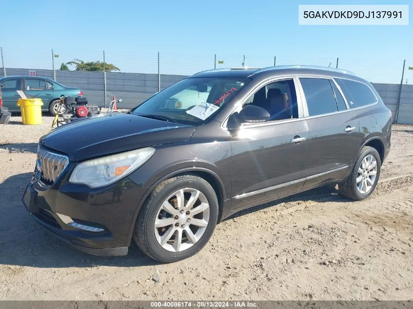 2013 Buick Enclave Premium VIN: 5GAKVDKD9DJ137991 Lot: 40086174