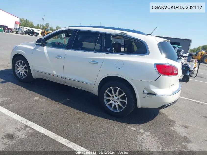 2013 Buick Enclave Leather VIN: 5GAKVCKD4DJ202112 Lot: 40308612