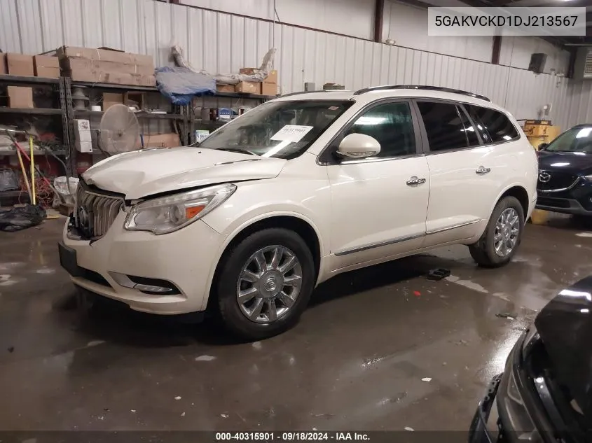 2013 Buick Enclave Leather VIN: 5GAKVCKD1DJ213567 Lot: 40315901