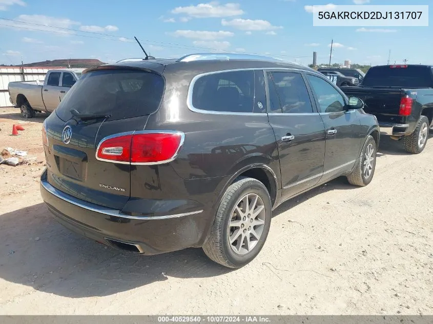 2013 Buick Enclave Leather VIN: 5GAKRCKD2DJ131707 Lot: 40529540