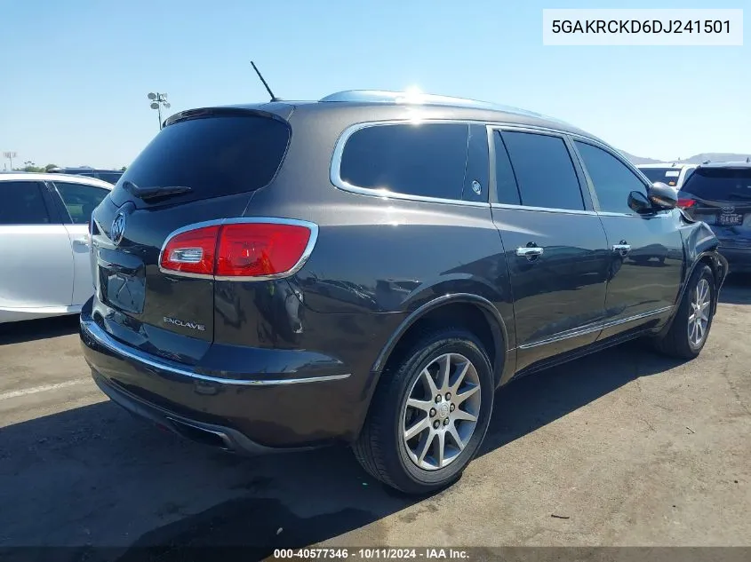 2013 Buick Enclave Leather VIN: 5GAKRCKD6DJ241501 Lot: 40577346