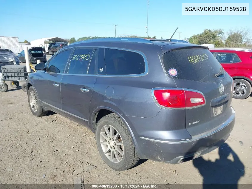 2013 Buick Enclave Leather VIN: 5GAKVCKD5DJ159528 Lot: 40619280