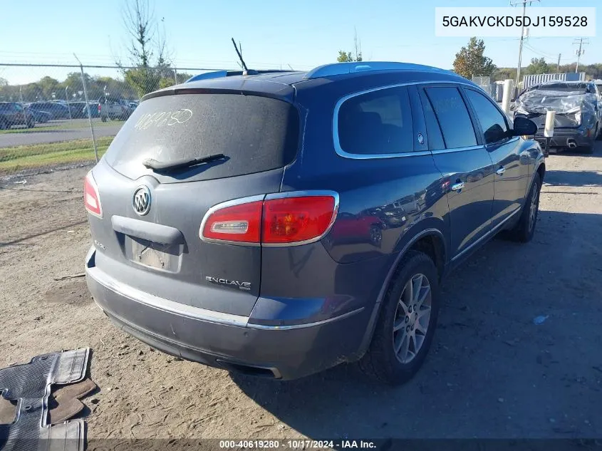 2013 Buick Enclave Leather VIN: 5GAKVCKD5DJ159528 Lot: 40619280