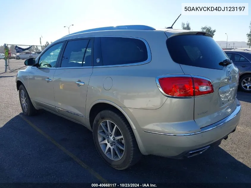 2013 Buick Enclave Leather VIN: 5GAKVCKD4DJ123197 Lot: 40668117