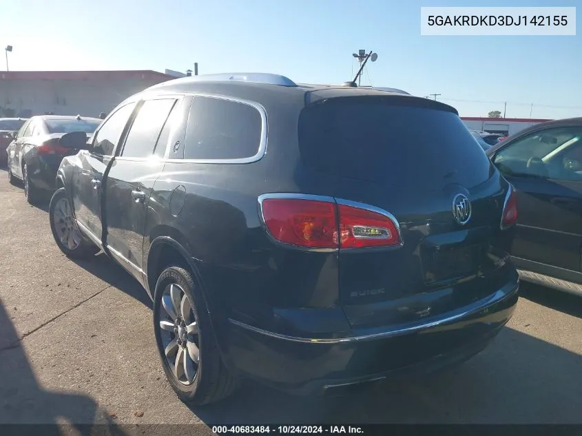 2013 Buick Enclave Premium VIN: 5GAKRDKD3DJ142155 Lot: 40683484