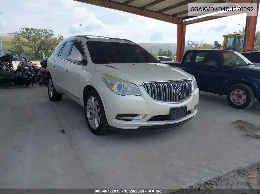 5GAKVDKD4DJ270092 2013 Buick Enclave Premium