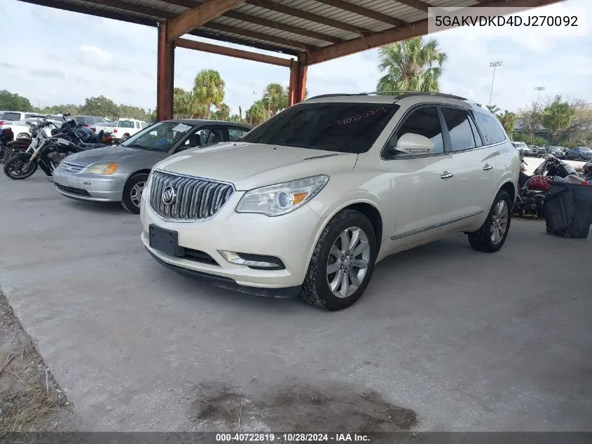 2013 Buick Enclave Premium VIN: 5GAKVDKD4DJ270092 Lot: 40722819